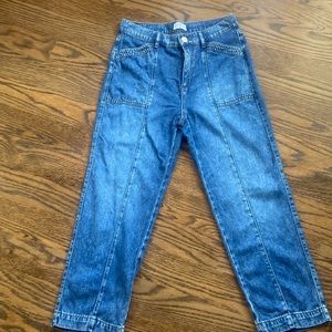 Loft outlet petite high rise straight denim jeans